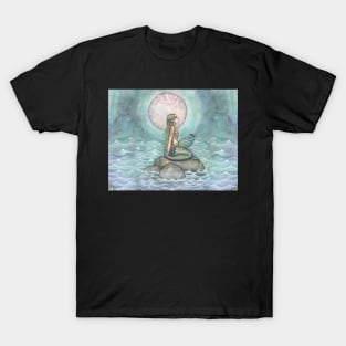 The Pastel Sea Mermaid Artwork by Molly Harrison T-Shirt